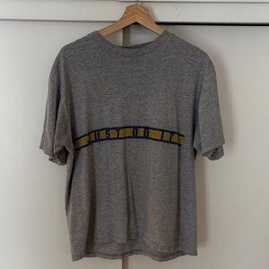Nike Gray Tee with Blue and Gold Stripe